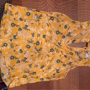 Old Navy Yellow Floral Top